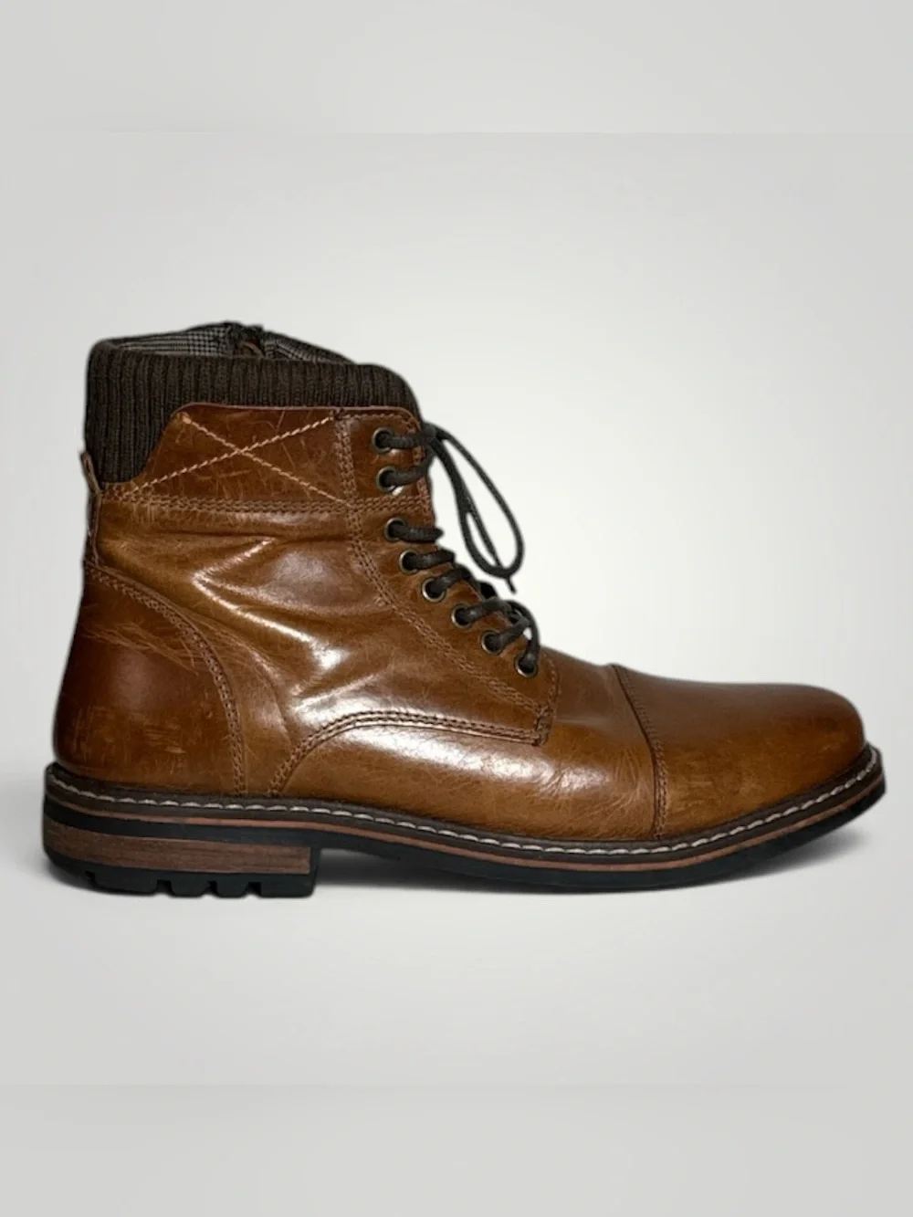 Crevo Camden Chelsea Boots Men’s 11 Chestnut Leather Pull On Ankle Boots CV1217